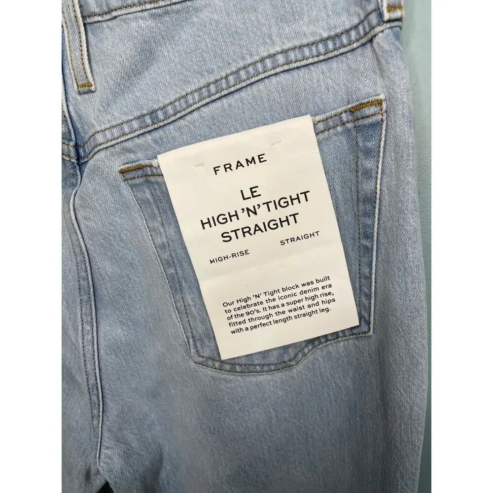 NWT FRAME Le High'N'Tight Straigh‎ High Rise Jeans, Size 27